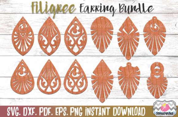 Crafting with Precision: The Filigree Earring Template Bundle