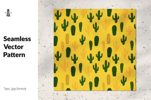 Elevate Projects with a Succulent Cactus Seamless Pattern