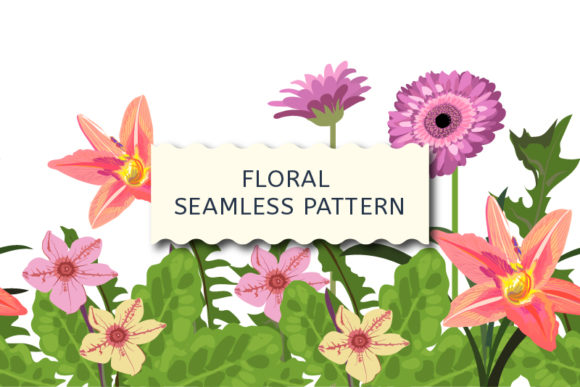 Floral Seamless Border with Daylilies: A Versatile Vector Design Asset