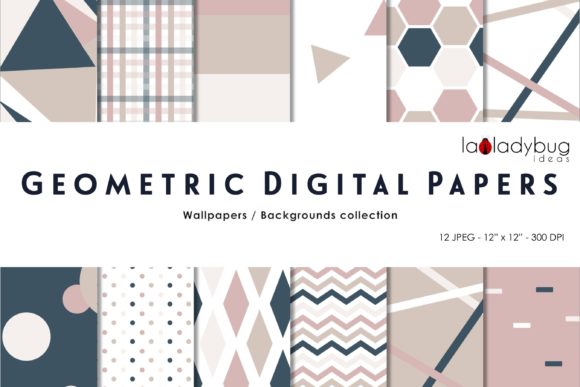 Geometric Digital Papers. Multicolor – A Versatile Design Resource for Creative Projects