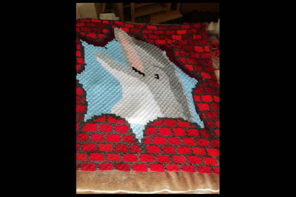 Hole in Wall, Dolphin C2c Pattern Throw: A Modern Take on Corner-to-Corner Crochet