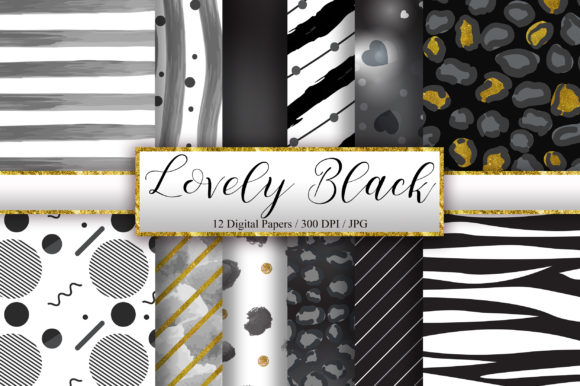 Lovely Black Background Digital Papers: A Versatile Creative Resource