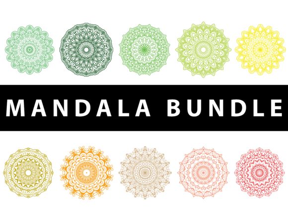Mandala Pack Rainbow Pattern for Creative Projects