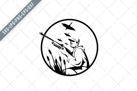 Mastering the Bird Hunter or Duck Shooter Retro Circle Design for Crafting and Business