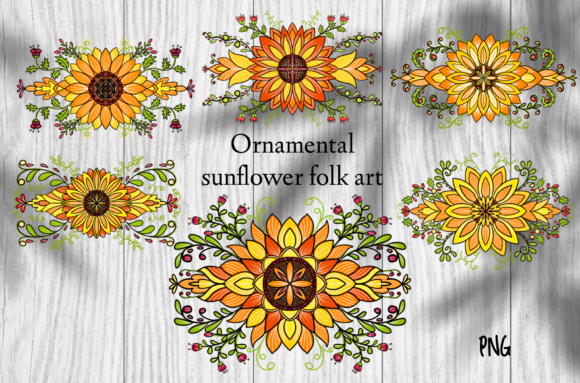 Ornamental Sunflower Folk Art: A Modern Resource for Creatives and Entrepreneurs