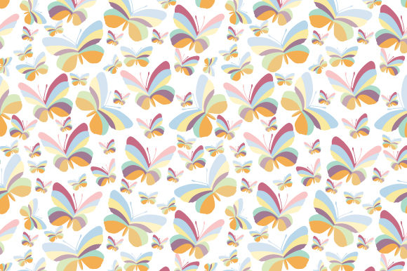 Pattern Design with Colorful Butterfly