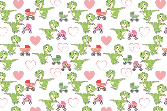 Pattern Design with Cute Dinosaur: Creative Assets for All