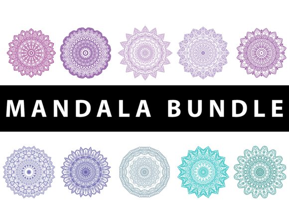 Purple Mandala Pack for Coloring and Design Projects