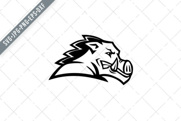 Red Wild Boar or Razorback Head: A Versatile Vector Illustration for Creative Projects