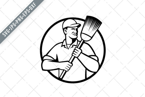 Retro Street Sweeper Art for Design Projects