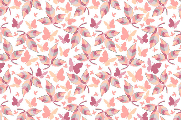 Simple Pattern with Colorful Leaves