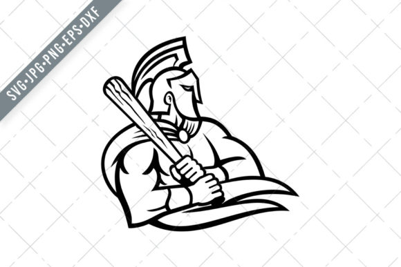 Spartan or Trojan Warrior Baseball: A Versatile Design Asset for Creative Professionals