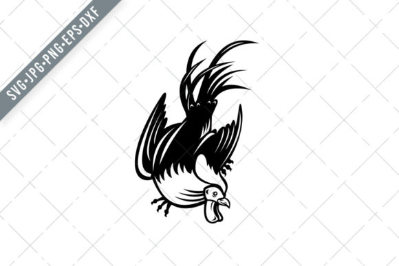 The Enduring Power of the Junglefowl Cockerel or Rooster in Retro Illustration